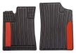 SilverStone AB1 Tapis toutes saisons pour 2 pièces, tapis en caoutchouc TPE noir, insert coloré rouge Gambia, tapis de sol, set sans porte-tapis