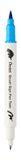 Pentel Brush Sign Pen Twin SESW30C Vezelpen, 2 penseelachtige punten, lichtblauw (1 stuk)