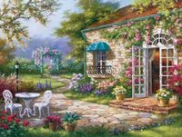 Diamantmozaïek bloemenmotief 45x58 cm