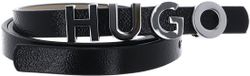HUGO Leren Riem Zula Sz15 Belt W90 Black Zwart