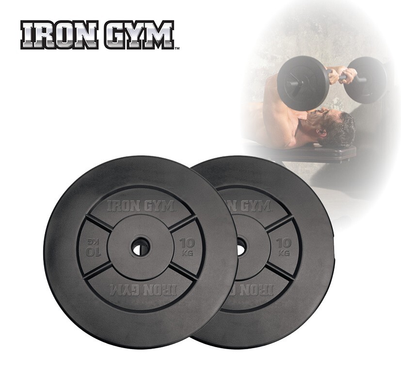 Iron Gym 20kg Plate Set 2 x 10kg - 25mm