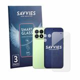 Savvies 3 Stuks Screenprotector - Geschikt voor Xiaomi Poco F9 Pro (Voor+Camera) - Beschermfolie Glas Transparant