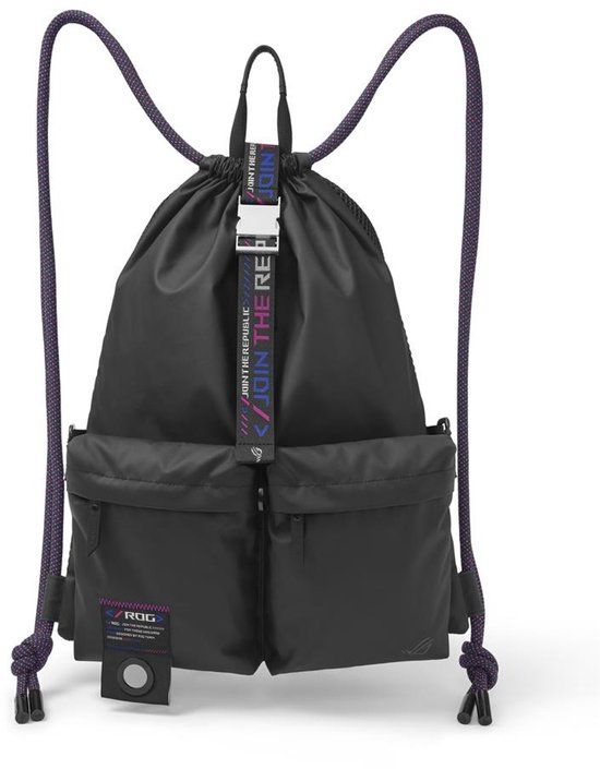 ASUS ROG SLASH Multi-use Drawstring Bag Rugzak Zwart