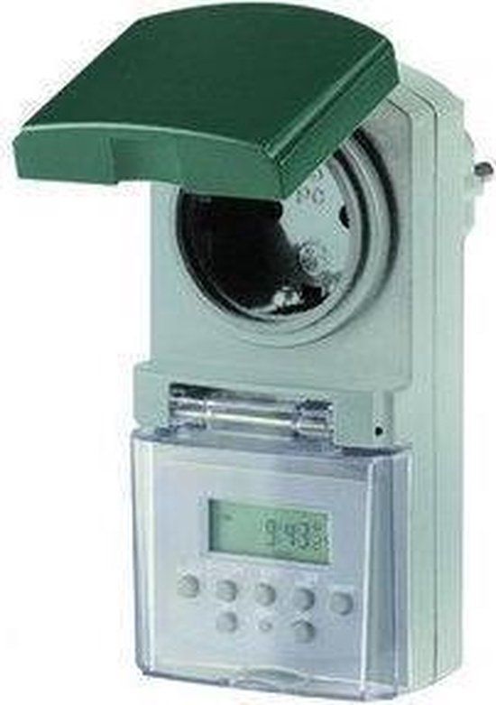 REV Tijdschakelaar Digitaal Outdoor - IP44 - Groen