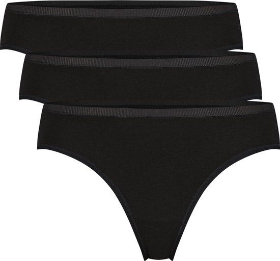 Bamboo Basics Lola Bamboo Strings - 3-Pack - Black - Women's L