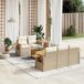 Maison Exclusive - Ensemble de meubles de jardin 6 pièces avec canapé et coussins, beige, en polyrotin
