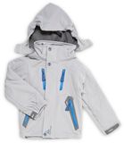 Peak Mountain Kinder softshell jas Ecilo Blauw/Grijs
