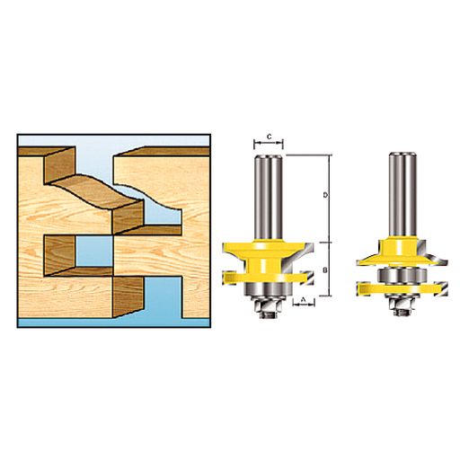 Makita Contraprofielfreesset met kogellager D-11900