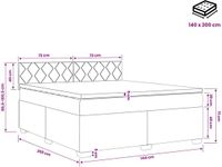 vidaXL Boxspringbed met matras en LED Donkergroen 140 x 200 cm fluweel