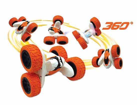Lexibook Crosslander® - Oplaadbare en Programmeerbare Radio Controlled Stunt Car met Verlichting en Polsbesturing