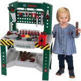 Klein Toys Bosch Werkbank - 77 delig - met accessoires - donkergroen