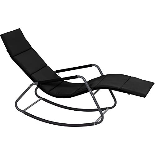 Siena Garden Relax ligstoel - Zwart