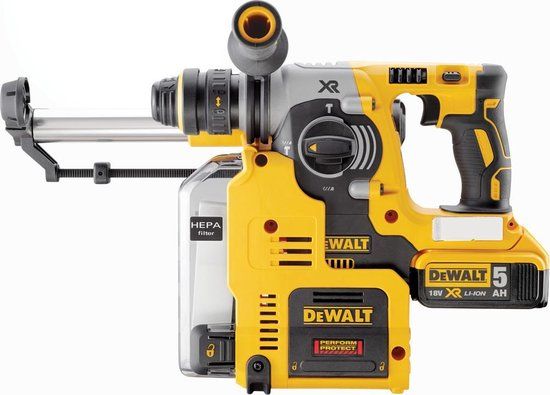 DeWalt DCH275P2-QW 18V XR Brushless SDS+ Combihamer - 2x 5.0Ah - Incl. Stofafzuiging & Koffer
