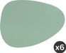 Zic-Zac Placemat Stone Togo - kunststof - SET/6 - groen - 43x32cm