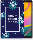 B2Ctelecom Samsung Galaxy Tab A 10.1 (2019) Print Case Flowers Blue DTMP