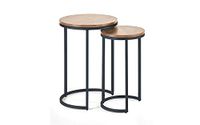 Julian Bowen Tribeca ronde nestbare bijzettafels Sonoma eiken
