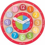 Bigjigs Toys Bigjigs houten leer klok - multi