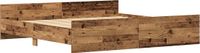vidaXL Bedframe met hoofdeinde Oud Hout 203 x 203 x 50 cm Bewerkt hout