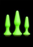 Shots - Ouch! Butt Plug Set neon green/black