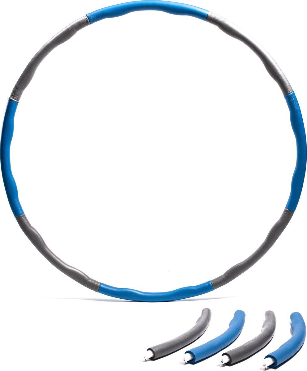 AJ-Sports Fitness Hoelahoep - Hoepel Fitness - Sport hoelahoep - Verstelbaar - Blauw/Grijs