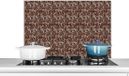 KitchenYeah Spatscherm keuken 80x55 cm Graniet - Aluminium - Multicolor - Muurbeschermer