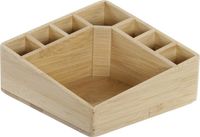 Item International Bamboe bureau organizer/houder sorteerbakje 8 vaks 14 x 14 x 7 cm