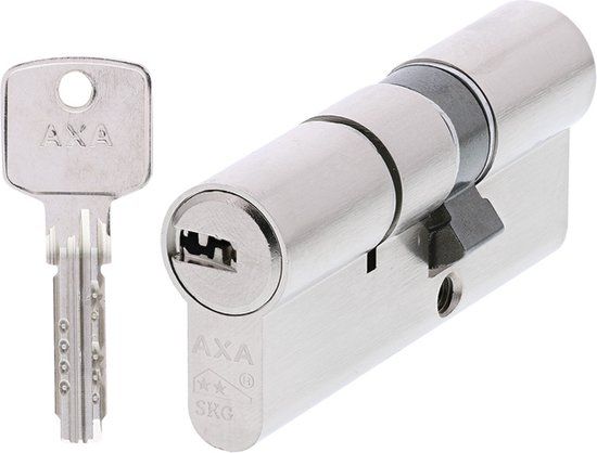 AXA Dubbel Veiligheidscilinder - Comfort Security - Cilinderslot - incl. 3 sleutels - SKG2 - Vernikkeld - 30/45 mm