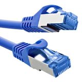 InLine Patchkabel, Cat.6A, S/FTP, TPE (LSZH), CCA, PoE, LAN, Ethernet, netwerkkabel, RJ45 Gigabit, blauw, 7,5 m, 72607B