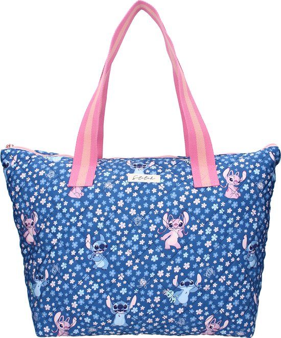 Stitch Lilo & Stitch Famous Floral Shopper - Blauw - Stich & Angel
