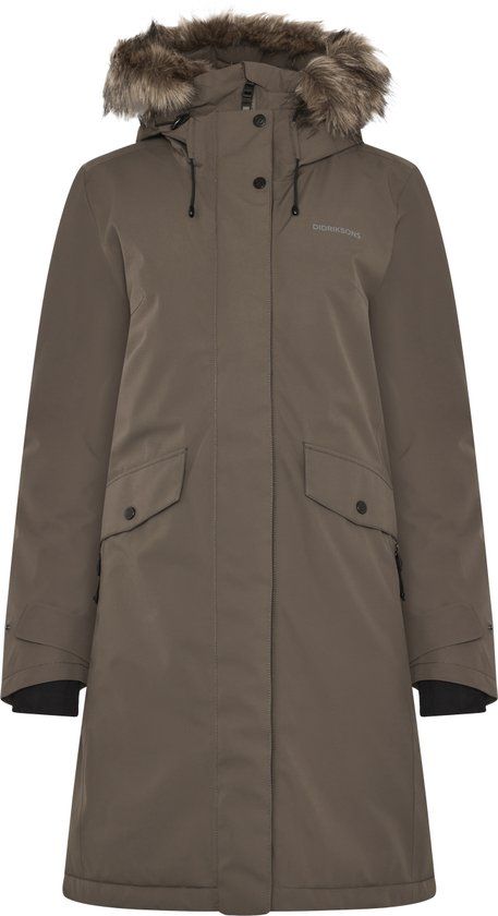 Didriksons Erika WNS Parka 3 Dames Outdoorjas - Mocha Brown