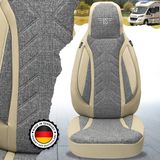 Bremer Sitzbezüge Premium Camper stoelhoezen voor Chausson Titanium ultimate PLKT209 in Grijs/Beige (2 losse stoelen)