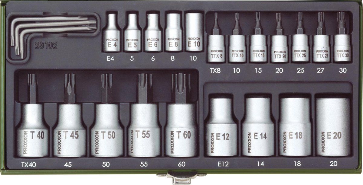 Proxxon Industrial Speciale set voor TX-steeksleutel, 24-delig - 23102