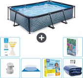 EXIT Toys EXIT Rechthoekig Stone Frame Zwembad - 300 x 200 x 65 cm