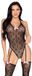Leg Avenue - Heart Body with Attached Stockings Lingerie set - Zwart