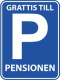 Folat Pensioen Deurbord 'Grattis Till Pensionen'