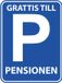 Folat Pensioen Deurbord 'Grattis Till Pensionen'