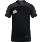 Canterbury Sportshirt - Maat 128 - Unisex - Zwart/Donkergrijs/Wit