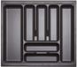 Ibenzoa® Organiseur de couverts, gris clair (structure perlée)