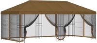 vidaXL Paviljoen met zijwanden, 6 x 3 meter, taupe, polyester en staal