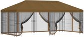 vidaXL Paviljoen met zijwanden, 6 x 3 meter, taupe, polyester en staal