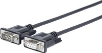 Vivolink PRORS1.8 Seriële Kabel Zwart 1,8 m DB-9 Mannelijk naar DB-9 Vrouwelijk
