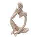 Abstracte stijl denker sculpturen, zandsteen hars denker standbeeld ornamenten, housewarming geschenken, woonkamer eetkamer bureau decoraties (recht, groot)