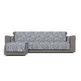 Italian Bed Linnen "Glamour" antislip sofa cover met chaise longue links, donkerblauw, 240cm