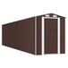 VidaXL Tuinschuur 8550 mm Breedte 2230 mm Hoogte Staal Bruin