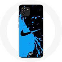 Nike Hoesje voor Samsung Galaxy A03 Nike Logo Blauw en Zwart Maniacase