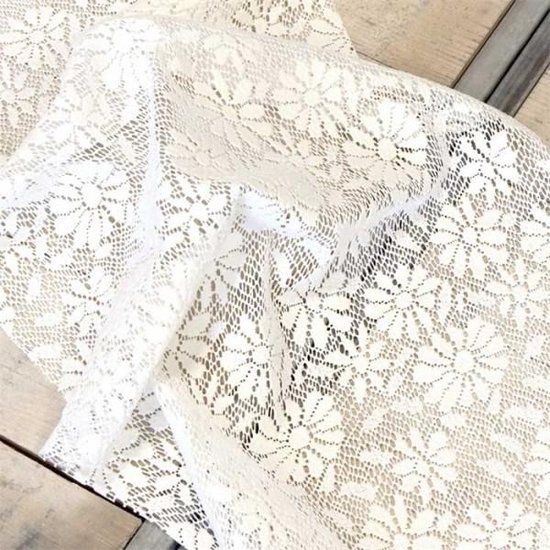 Unique Living Tafelloper Foam Unique Outdoor 45x150cm Off White