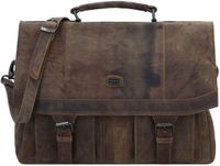 HAROLD'S Leren Business tas Afzonderlijke gevallen Antic Briefcase Nature Bruine