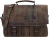 HAROLD'S Leren Business tas Afzonderlijke gevallen Antic Briefcase Nature Bruine