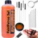 Rosfix Kit d'entretien pour pulvérisateur de peinture airless - Nettoyant 3en1 1L et brosses de nettoyage en métal 5 pièces