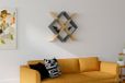 Hanah Home Scandinavian Wandplank, saffier & antraciet, 79 x 79 x 19,6 cm